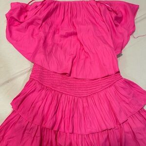 Strapless Vibrant Pink Romper